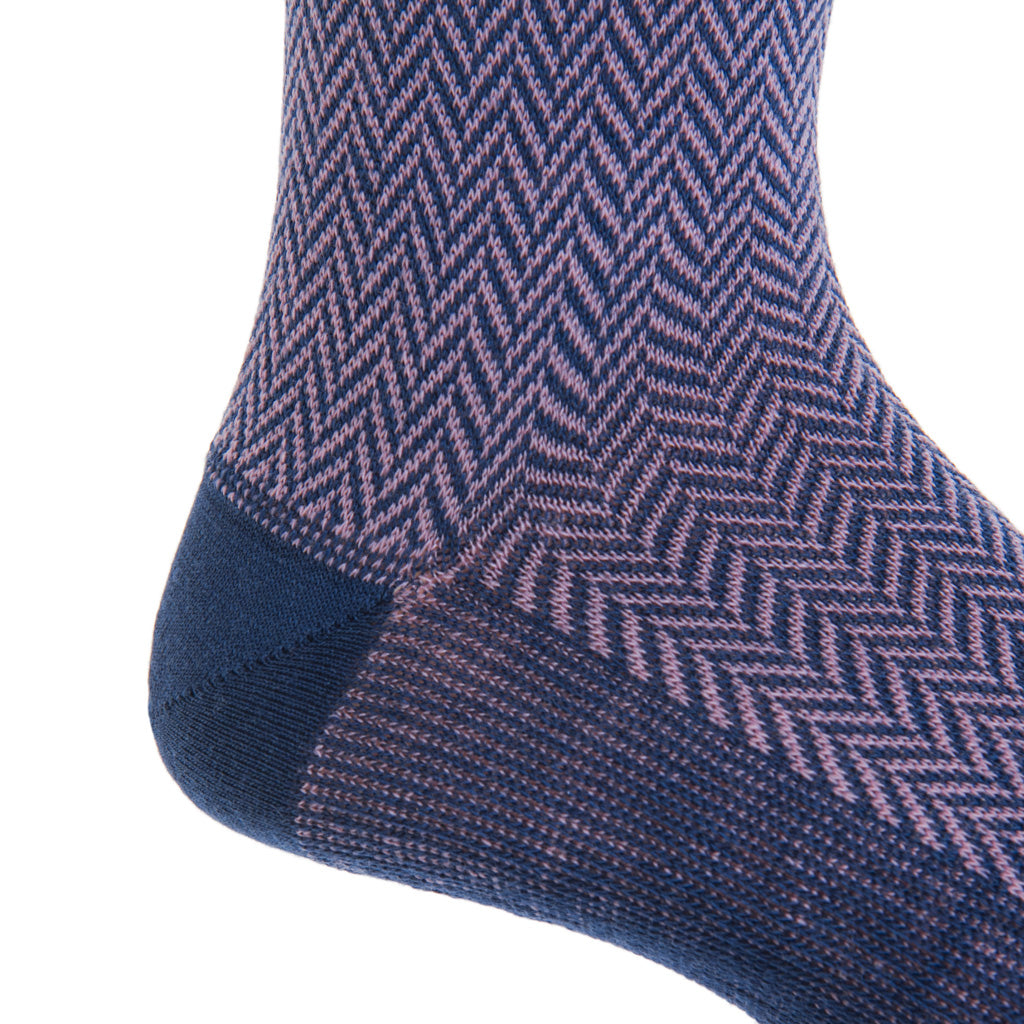 Mid-Calf-Dress-Navy-Elderberry-Herringbone-Chevron-Wool-Sock