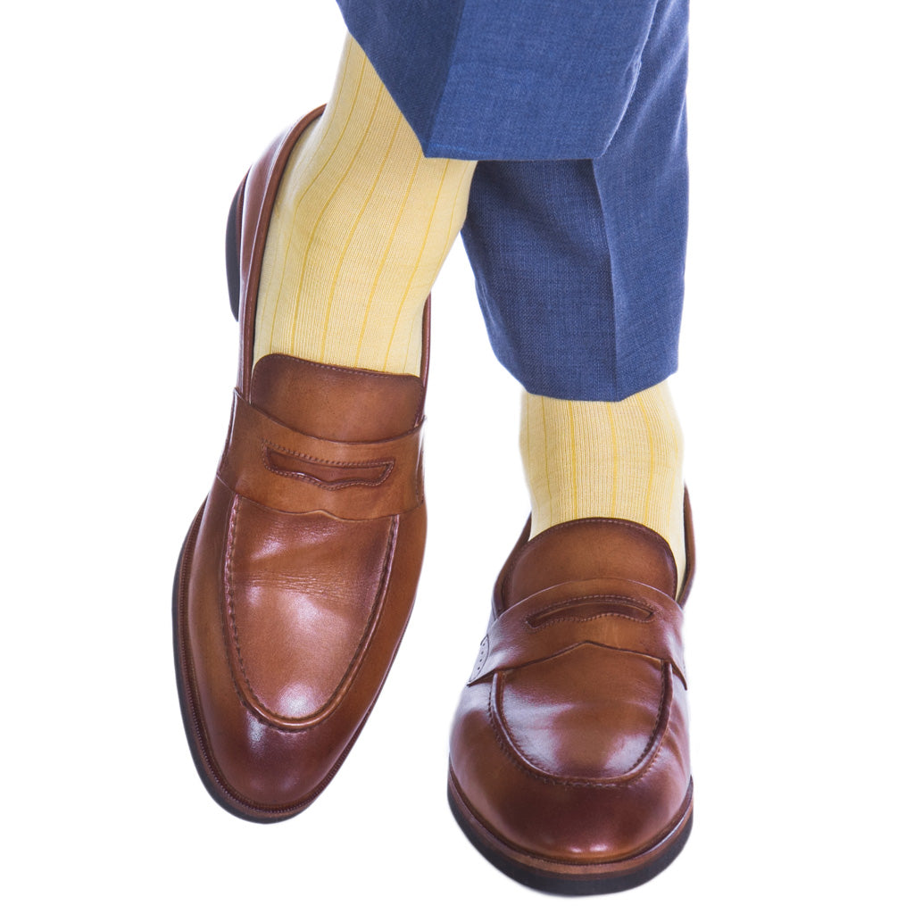 American-Made-Lemon-Yellow-Cotton-Sock