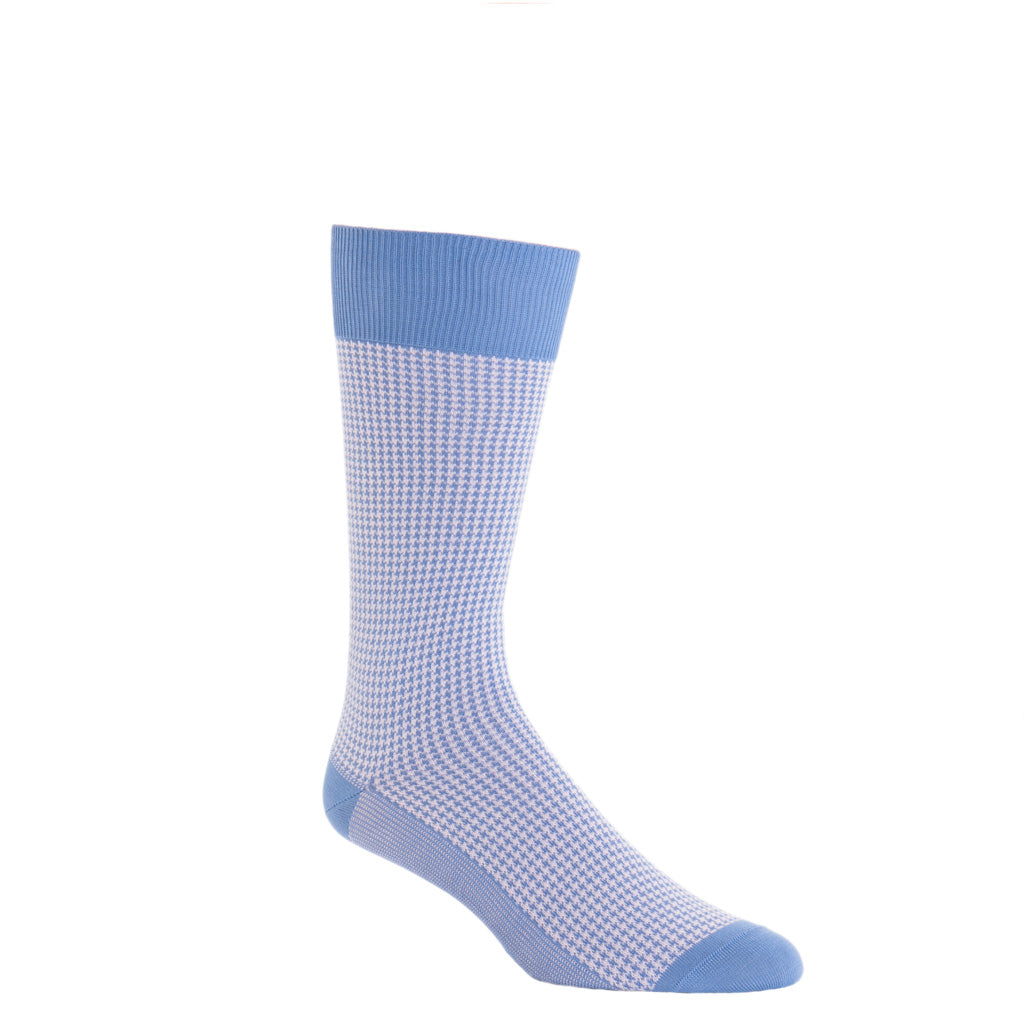 Azure-Blue-Pink-Houndstooth-Sock