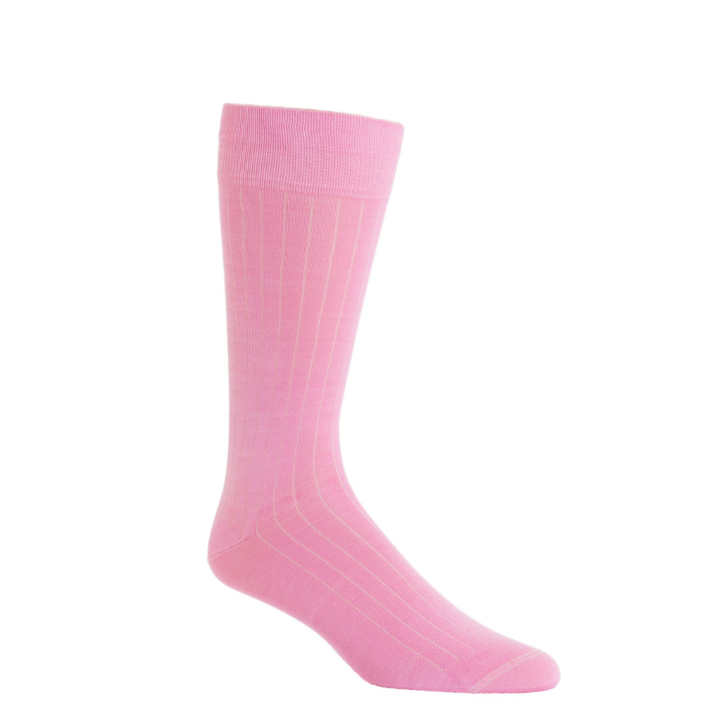 Over-the-Calf-Pink-Cotton-Ribbed-Sock