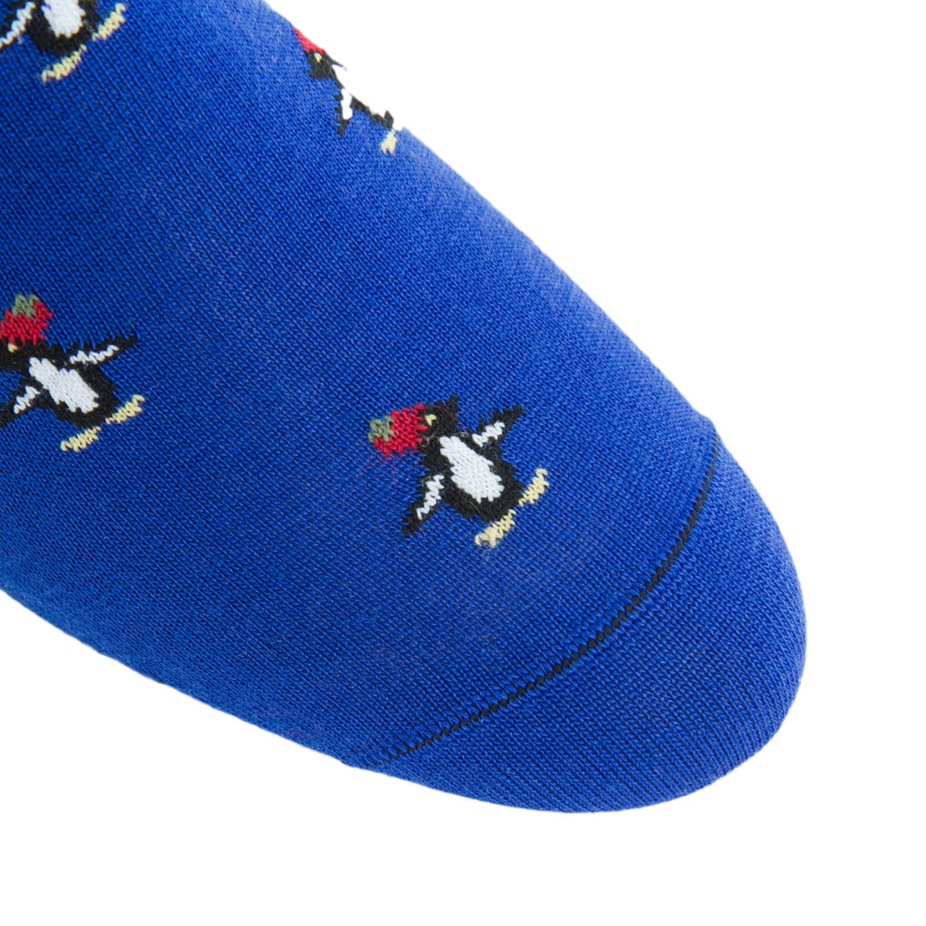 Clematis-Blue-Sock-With-Penguin-Cotton-Sock