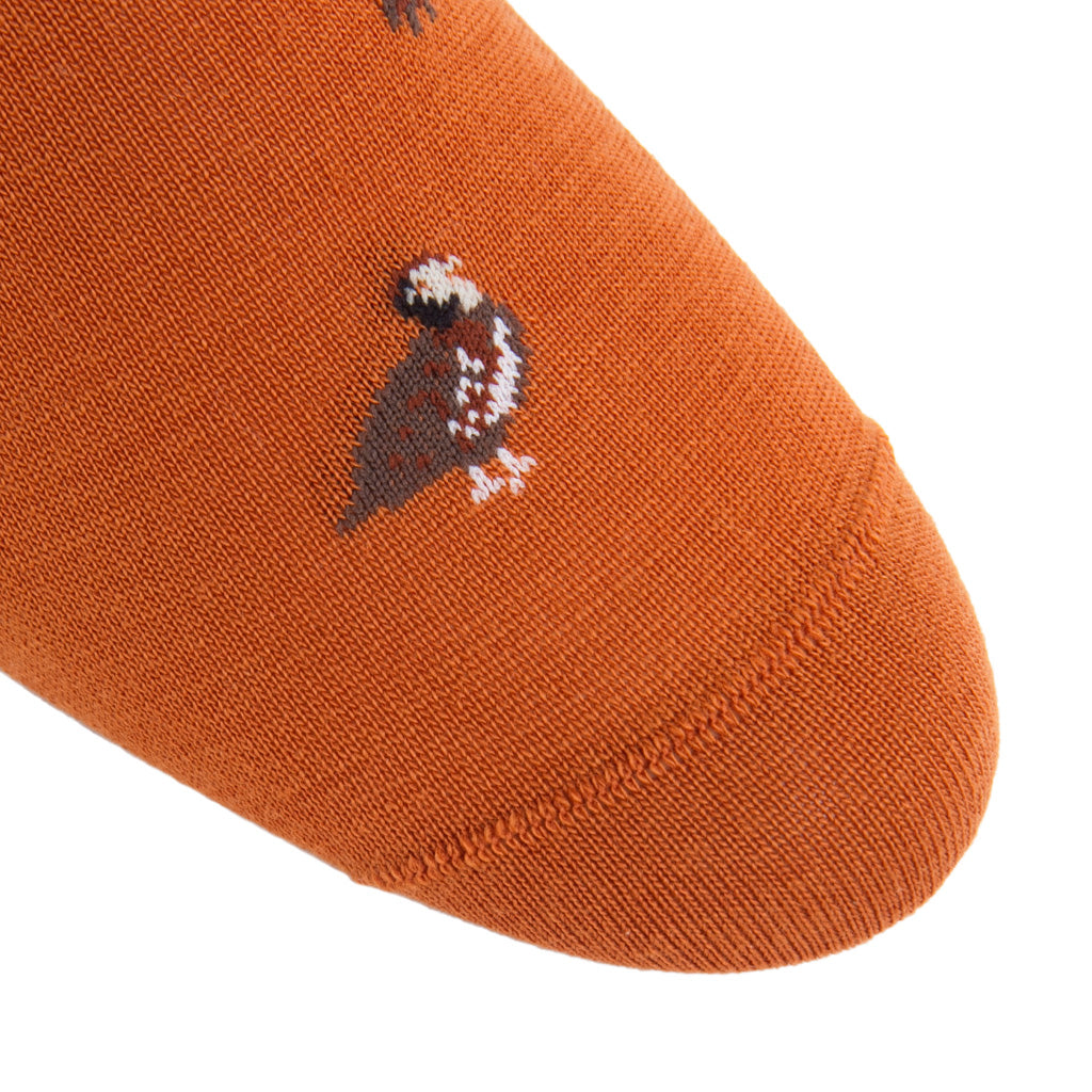 Orange-Wool-Sock-Quail-American-Made