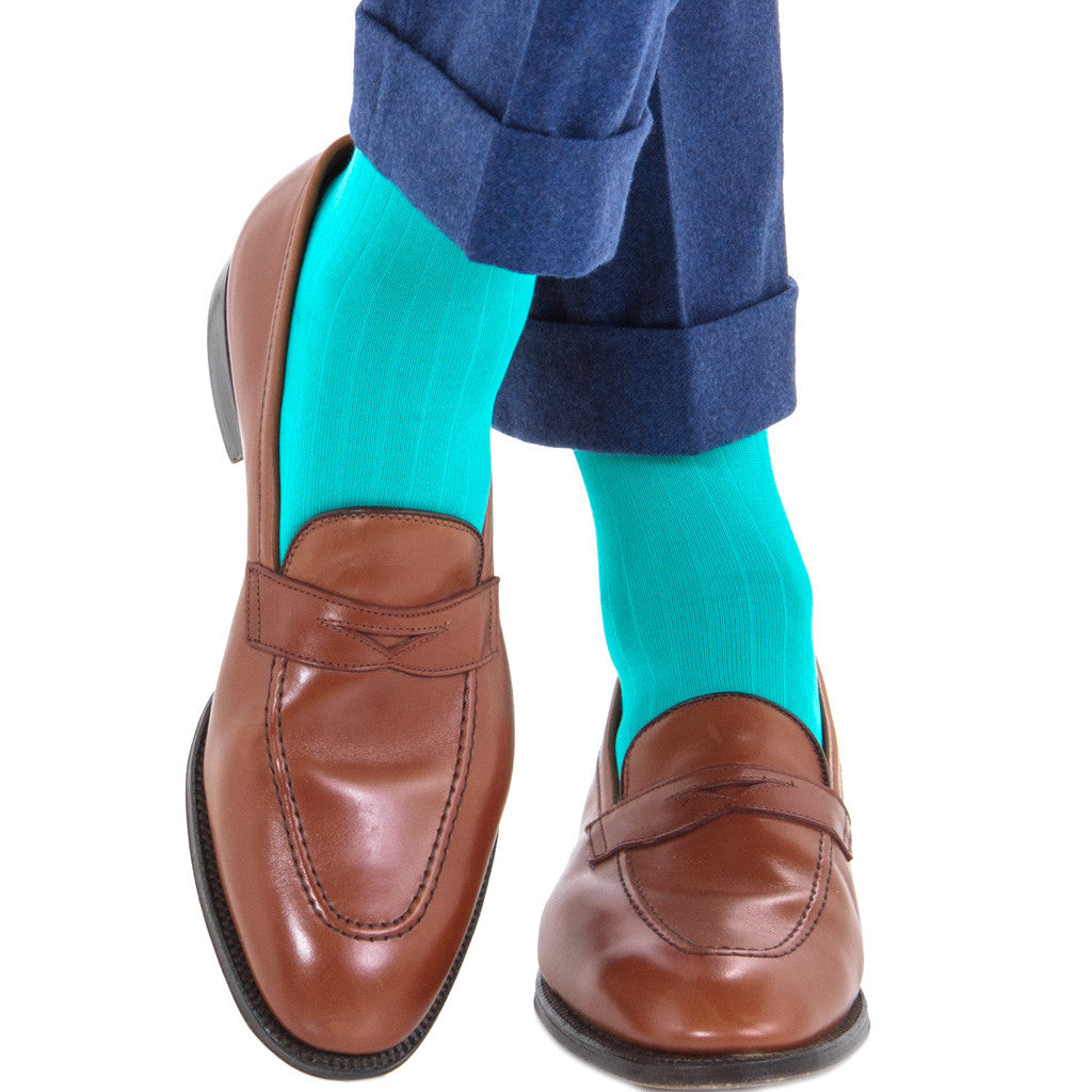 Ceramic Ribbed Linked Toe Mid-Calf - mid-calf - dapper-classics